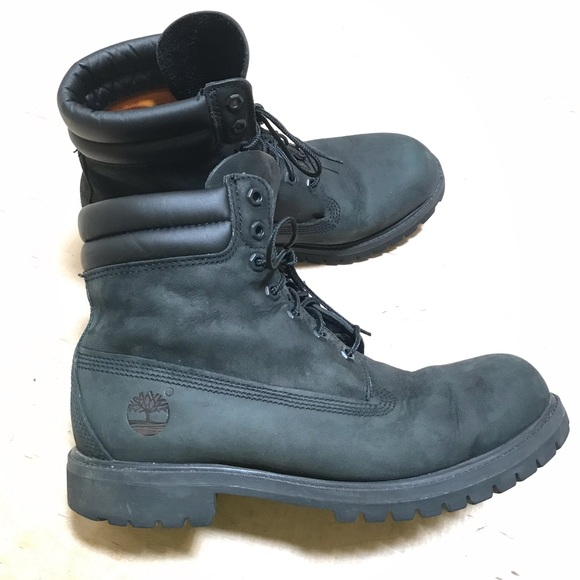 Timberland Classic Leather Boots Black Size 10 - Picture 4 of 15